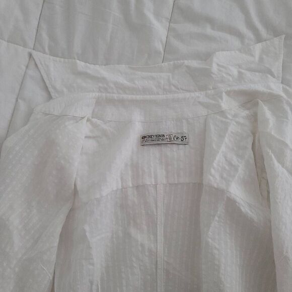 Chevignon Women's White Collared Long Sleeve Button Front Shirt Size Small - Picture 10 of 15